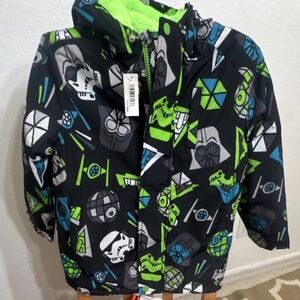 NWT Kids Hooded Star Wars Jacket Stormtrooper Darth Vader S